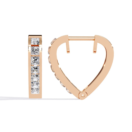 Heartfelt Elegance Lab Diamond Hoop Earring