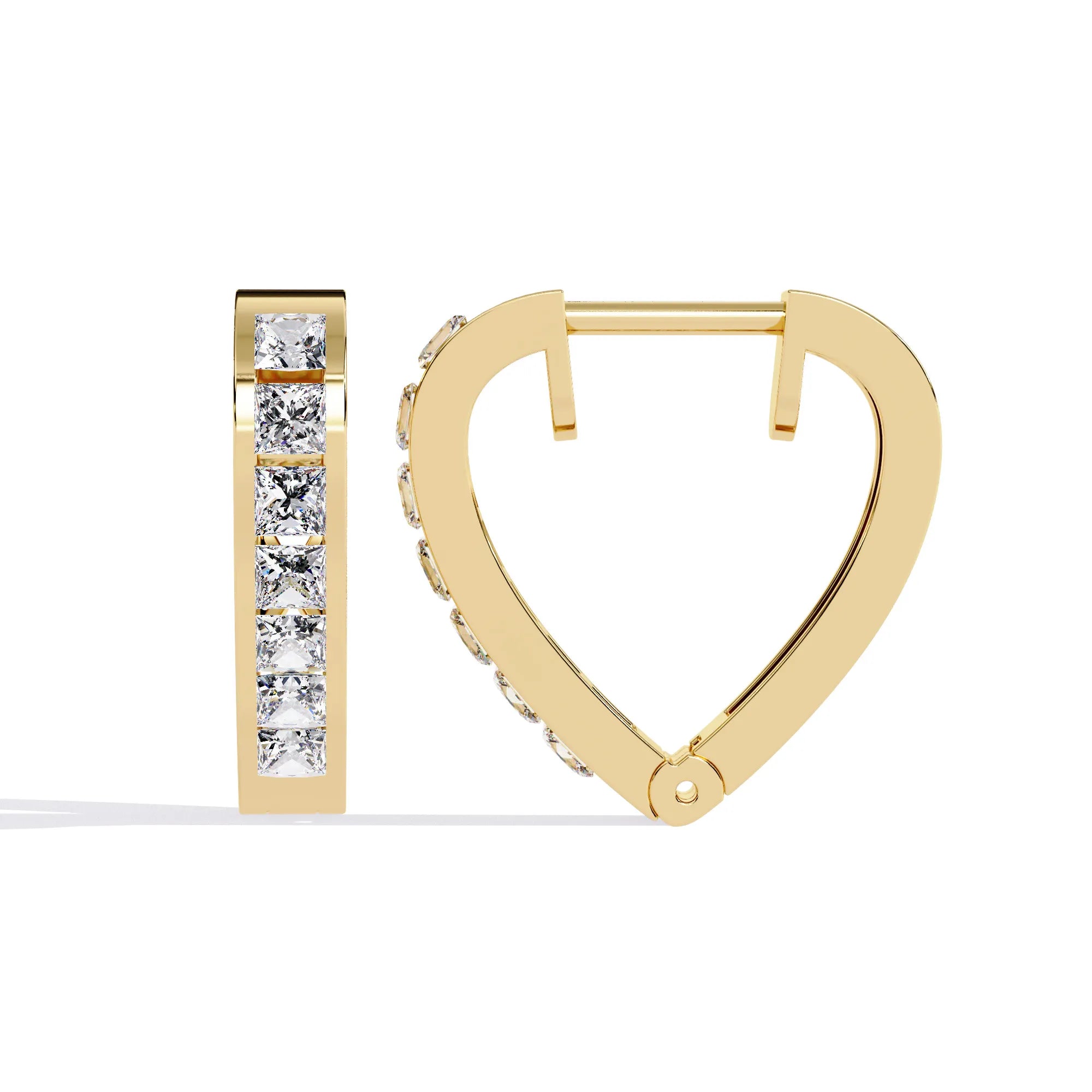 Heartfelt Elegance Lab Diamond Hoop Earring