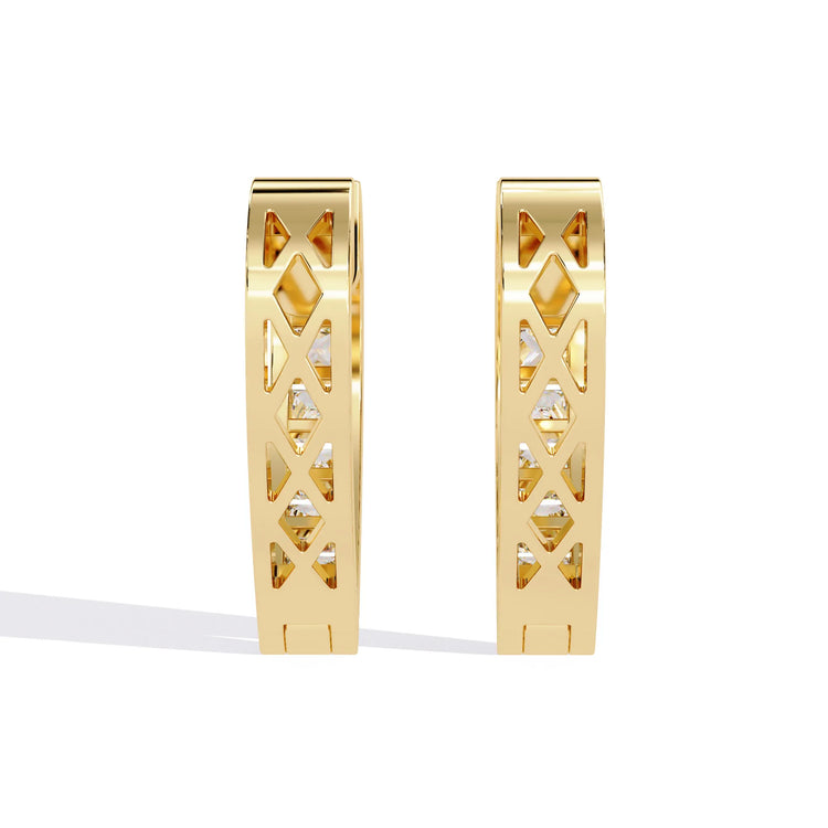 Heartfelt Elegance Lab Diamond Hoop Earring