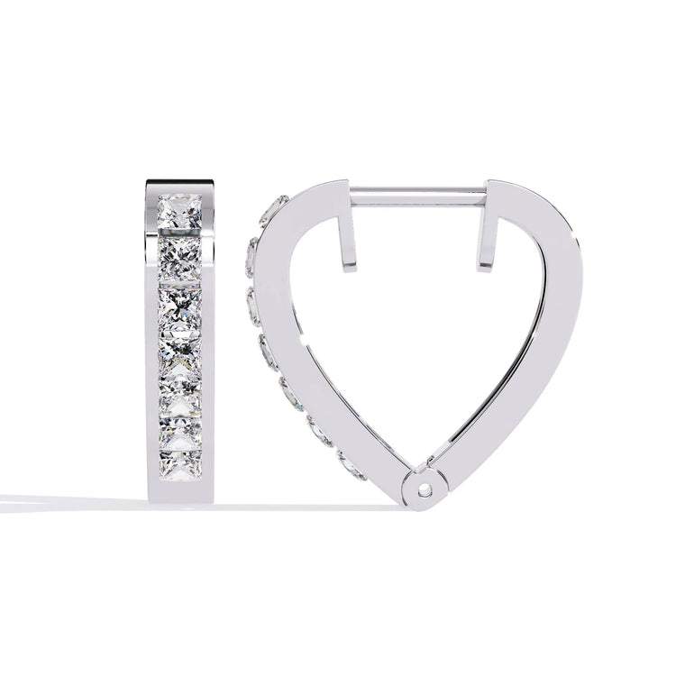 Heartfelt Elegance Lab Diamond Hoop Earring