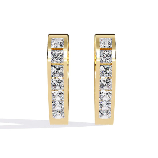 Heartfelt Elegance Lab Diamond Hoop Earring
