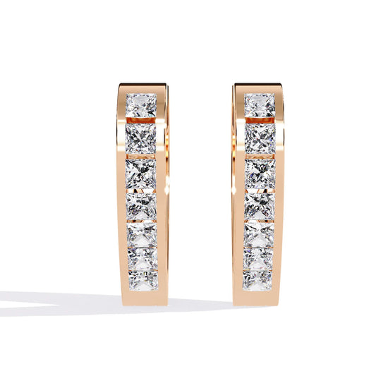 Heartfelt Elegance Lab Diamond Hoop Earring