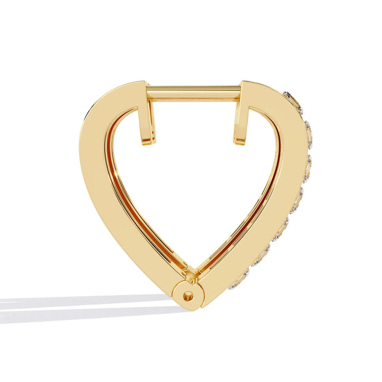 Heartfelt Elegance Lab Diamond Hoop Earring