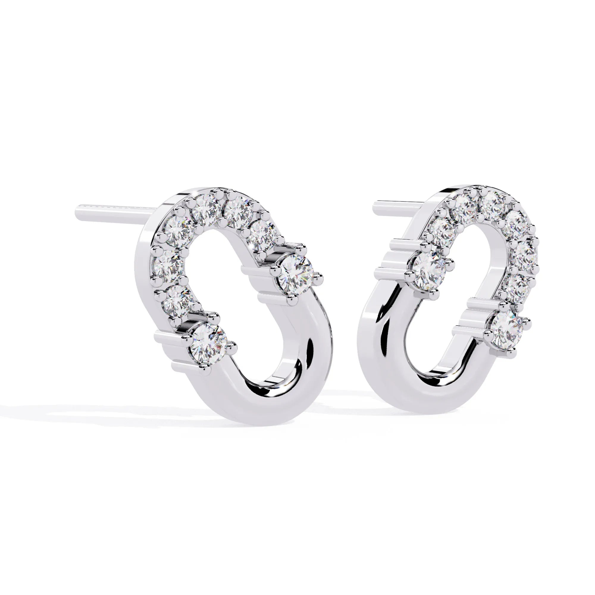 Sleek Continuity Lab Diamond Stud Earring