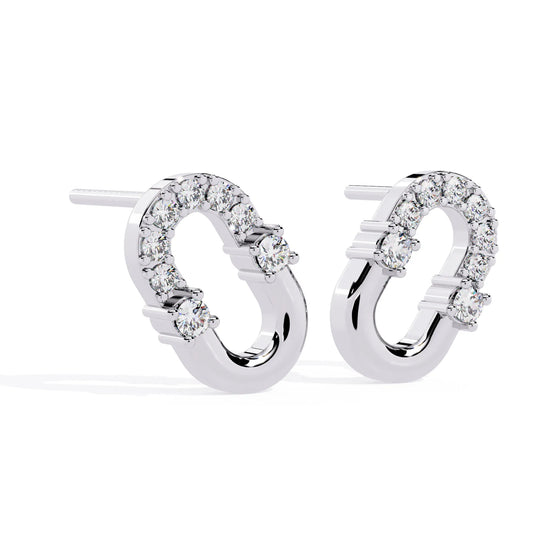 Sleek Continuity Lab Diamond Stud Earring