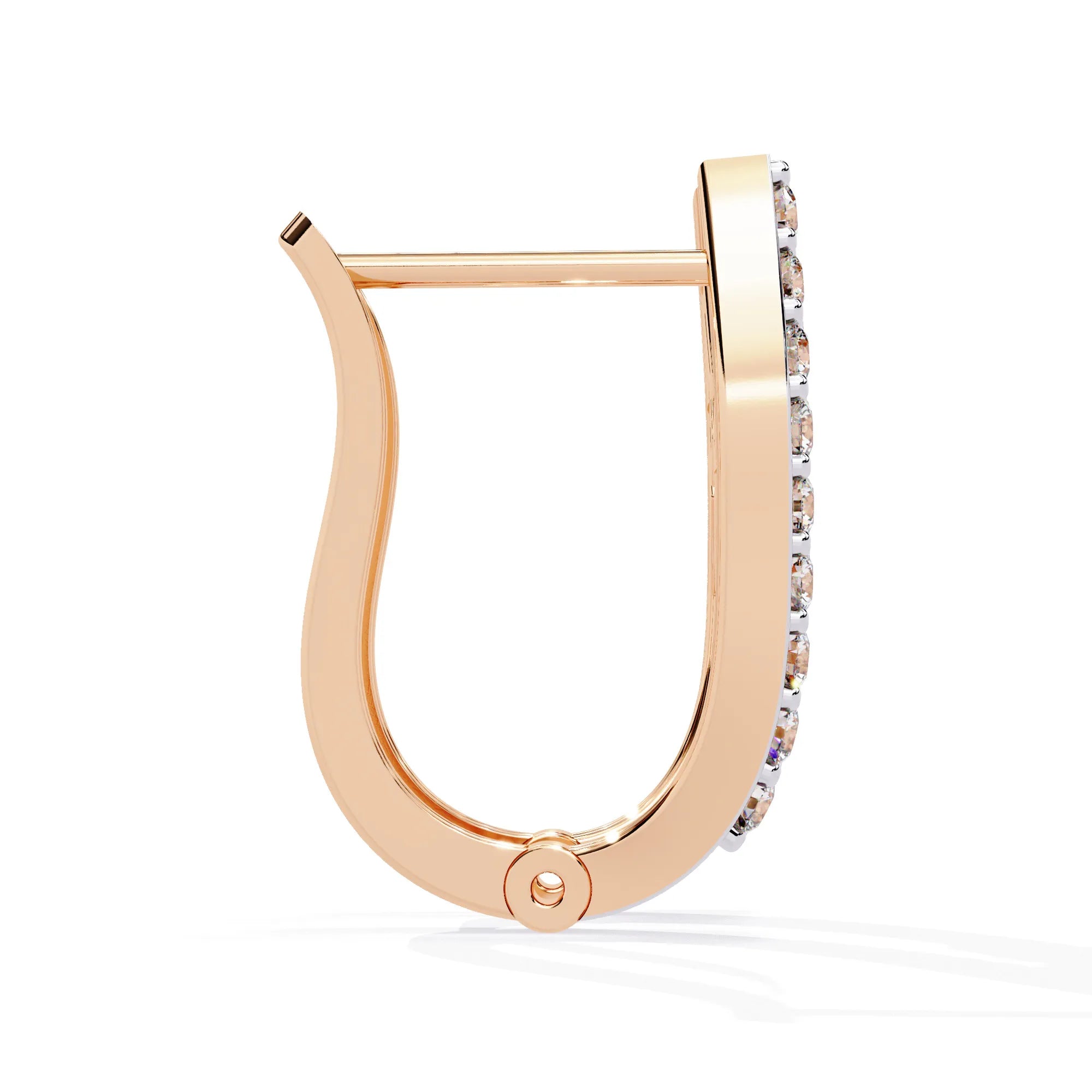 Glistening Curve Lab Diamond Hoop Earring
