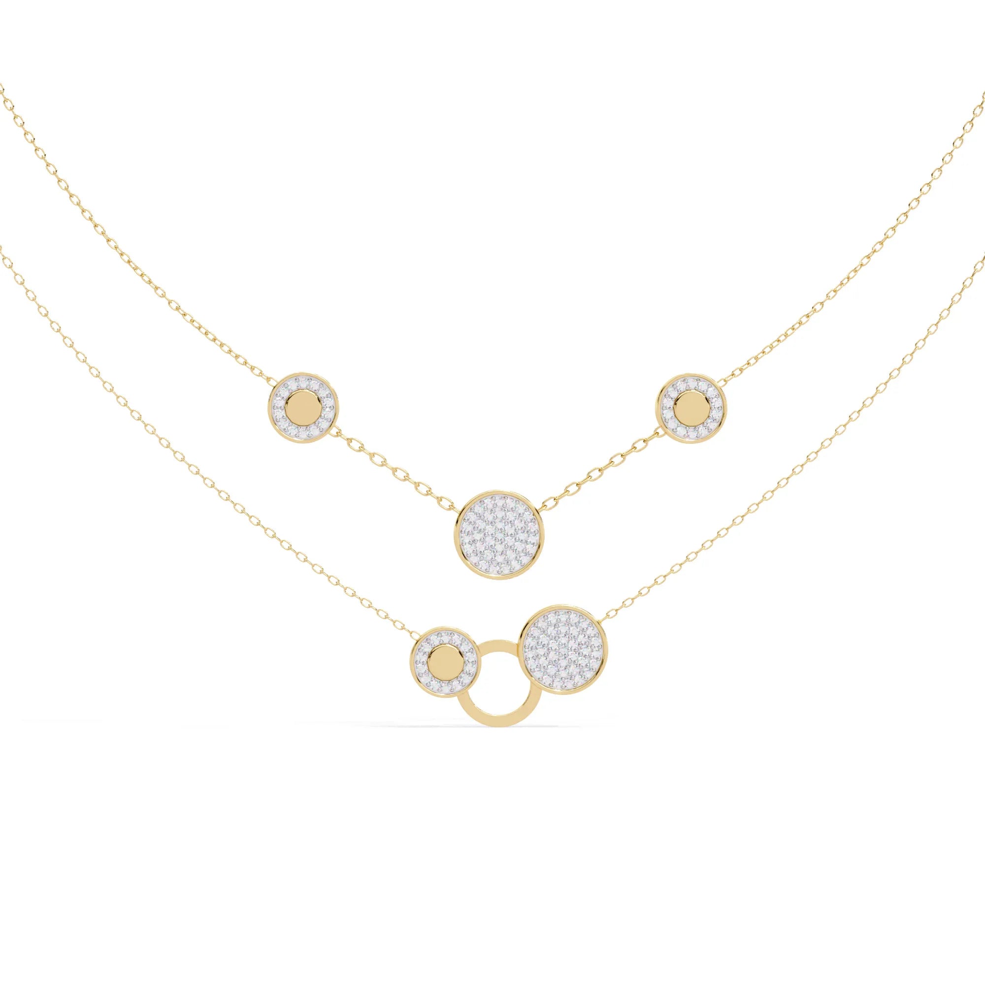 Twinkling Orbit Lab Diamond Necklace