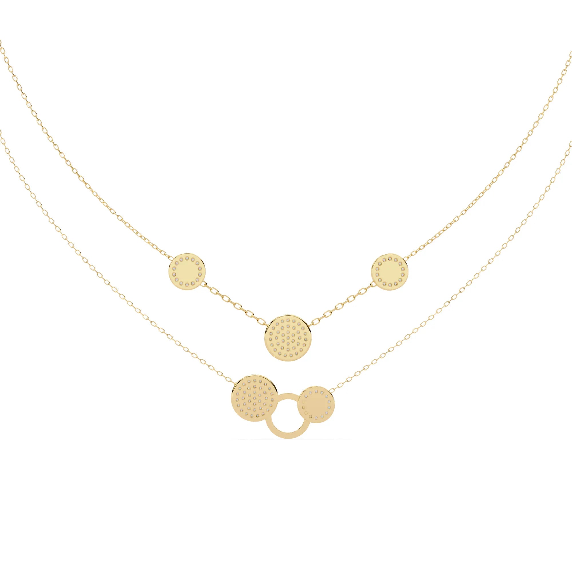 Twinkling Orbit Lab Diamond Necklace
