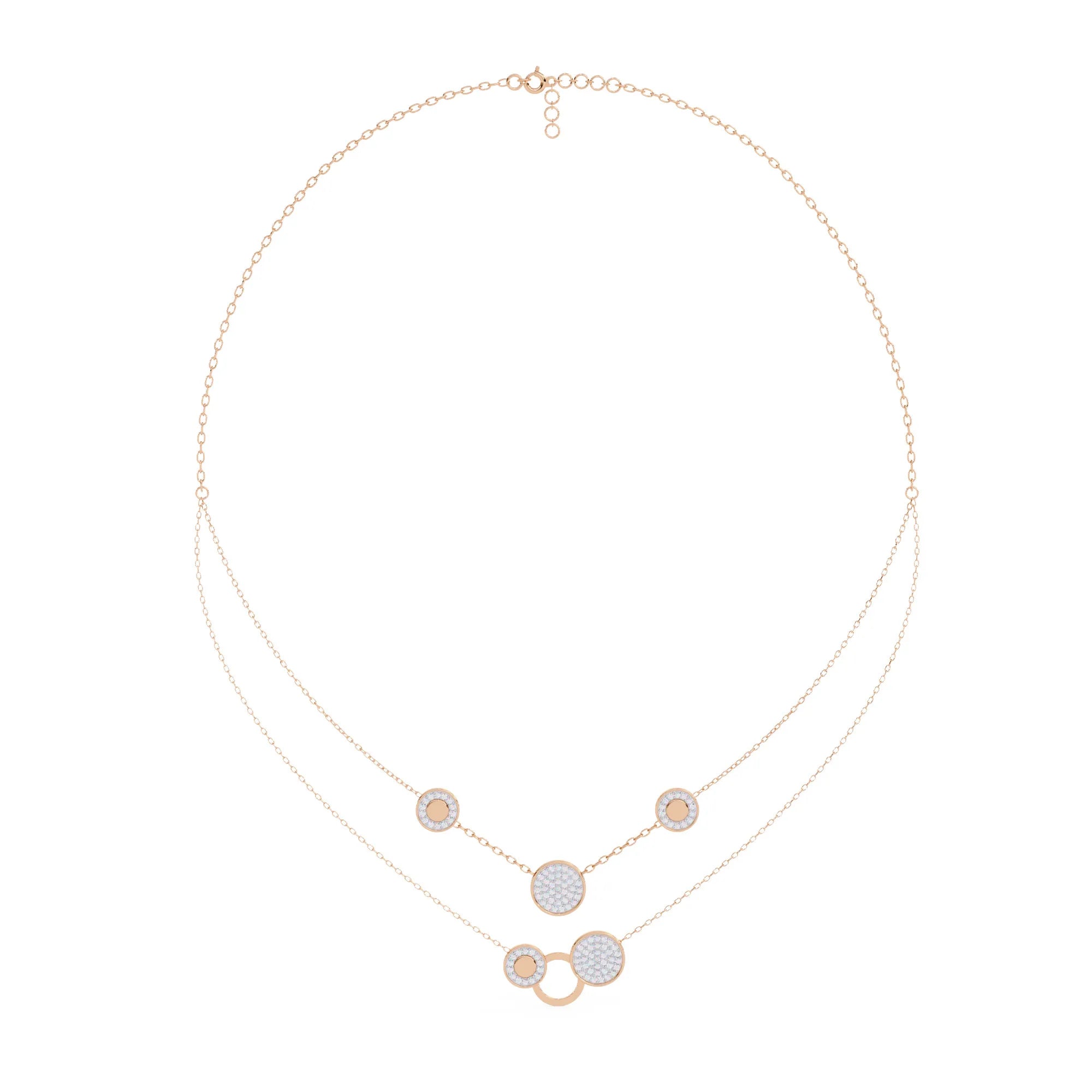 Twinkling Orbit Lab Diamond Necklace