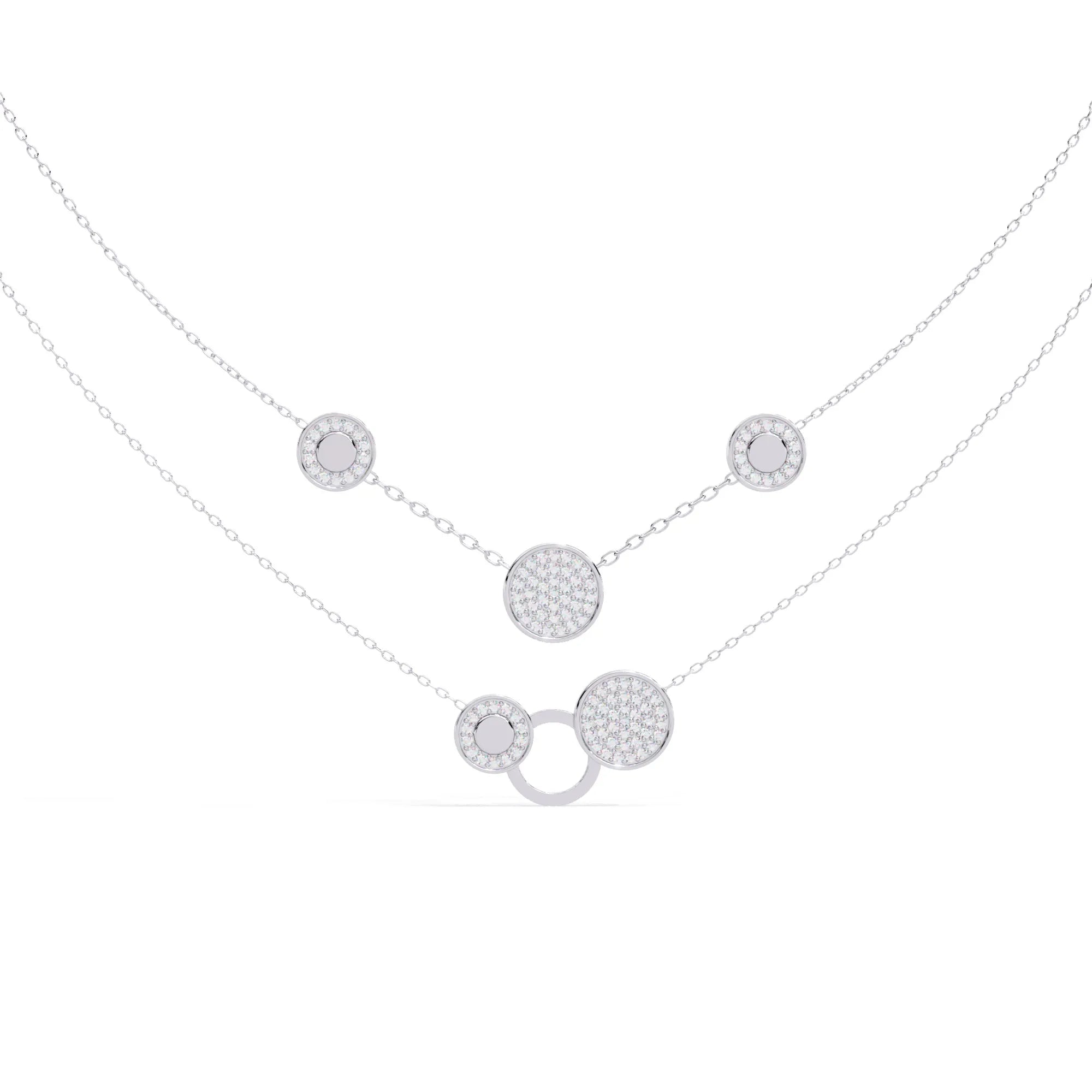 Twinkling Orbit Moissanite Necklace