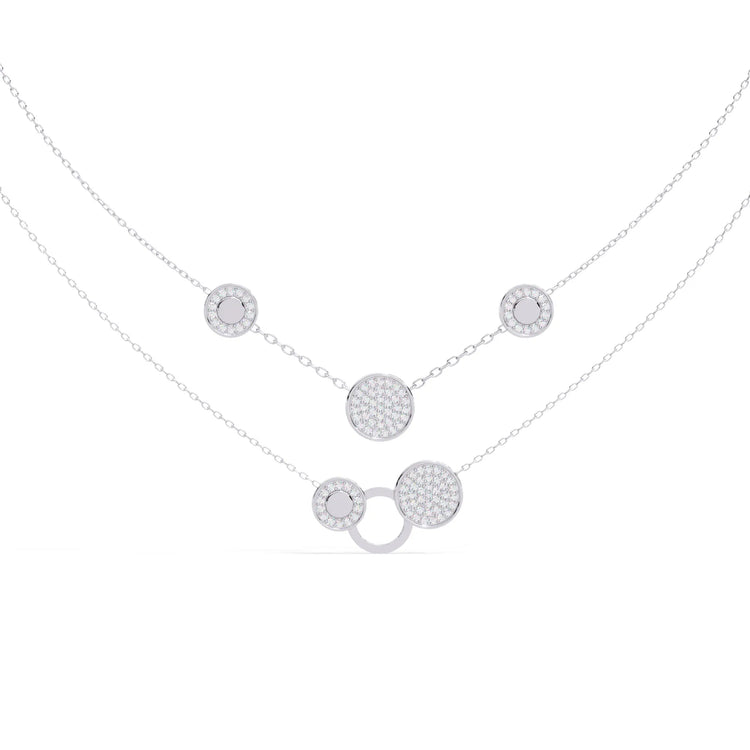Twinkling Orbit Moissanite Necklace