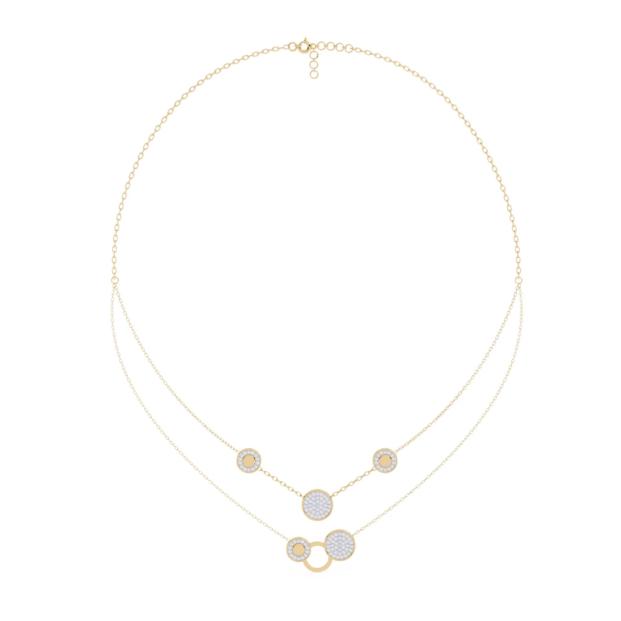 Twinkling Orbit Moissanite Necklace