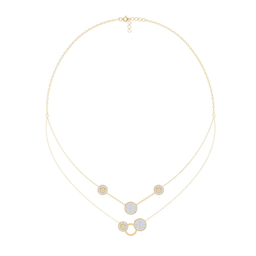 Twinkling Orbit Lab Diamond Necklace
