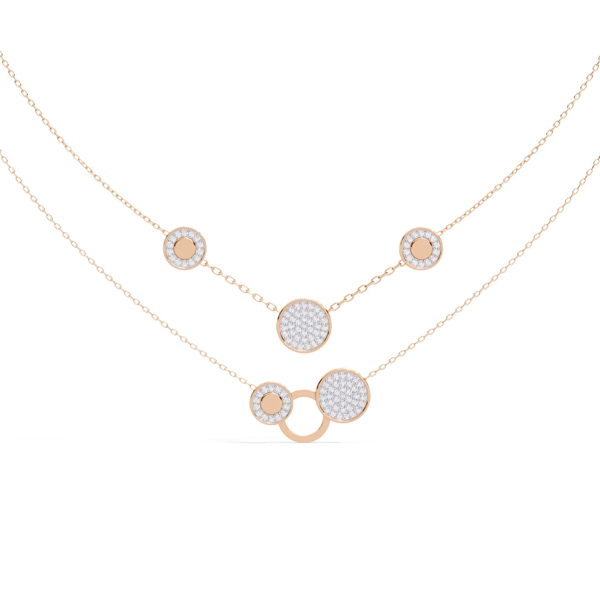 Twinkling Orbit Moissanite Necklace