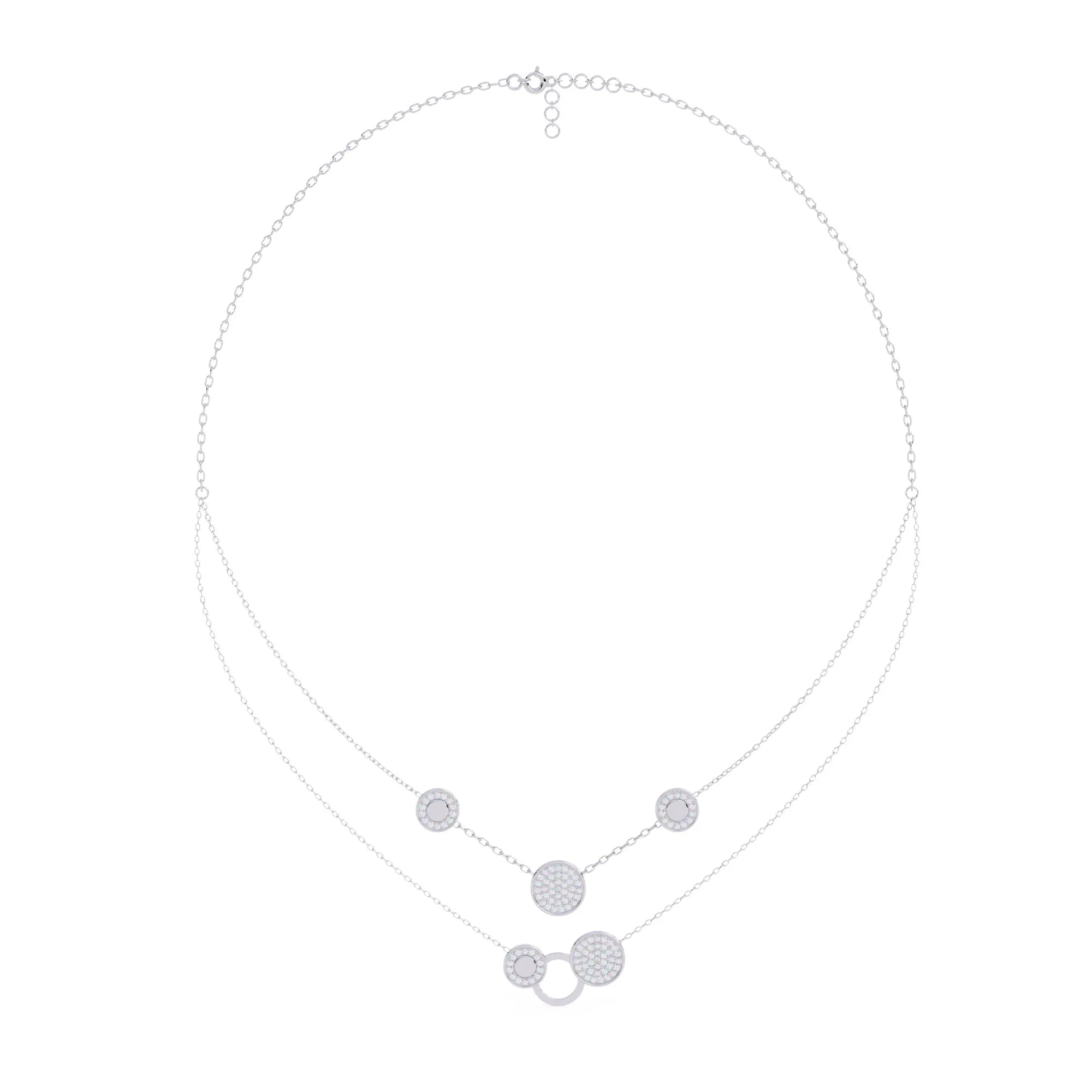 Twinkling Orbit Lab Diamond Necklace