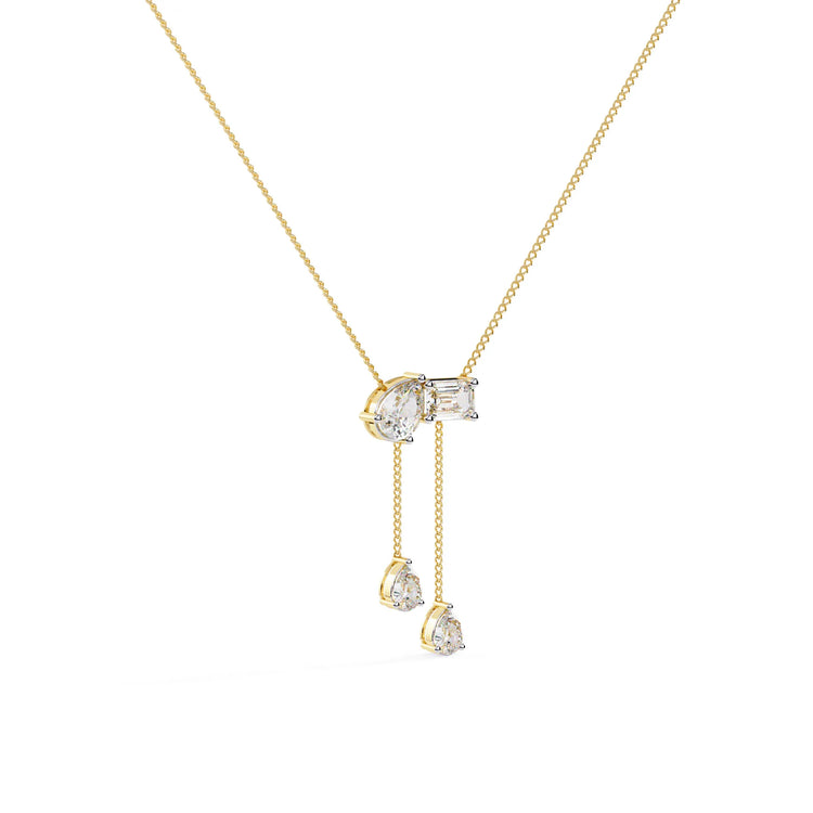 Duo Toi et Moi Lab Diamond Necklace