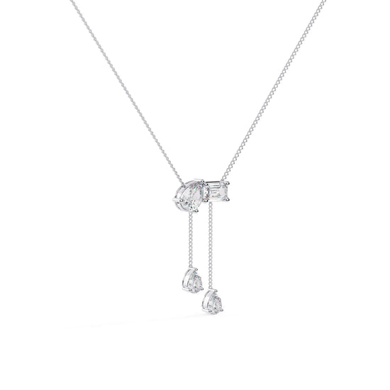 Duo Toi et Moi Moissanite Necklace
