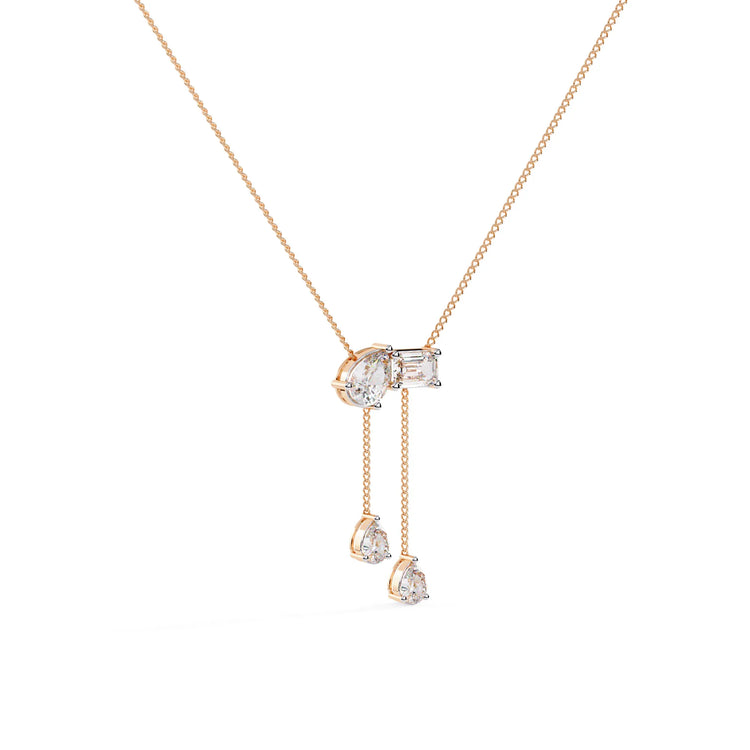 Duo Toi et Moi Lab Diamond Necklace