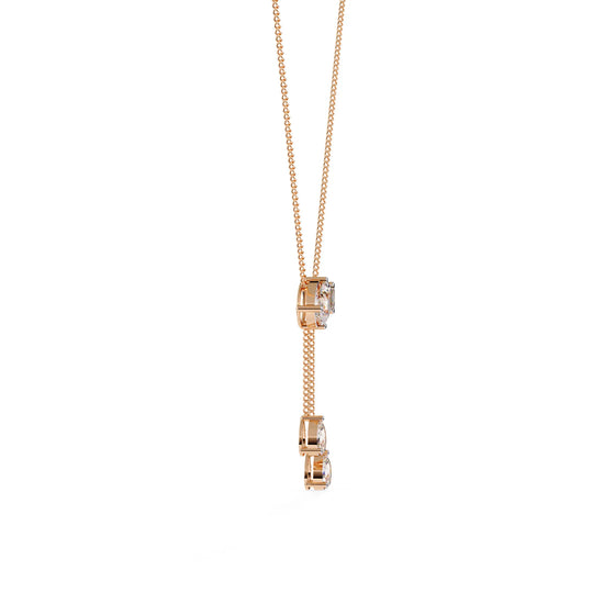 Duo Toi et Moi Lab Diamond Necklace