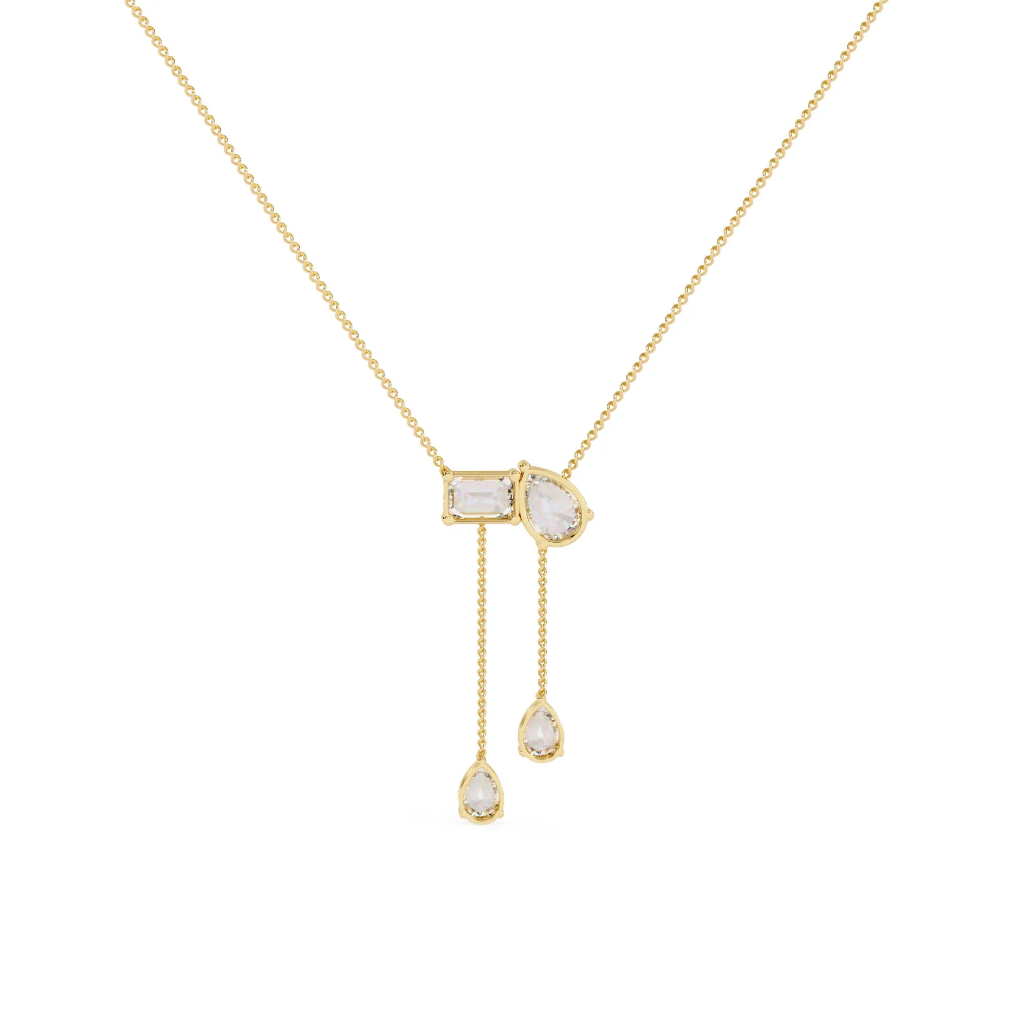 Duo Toi et Moi Lab Diamond Necklace