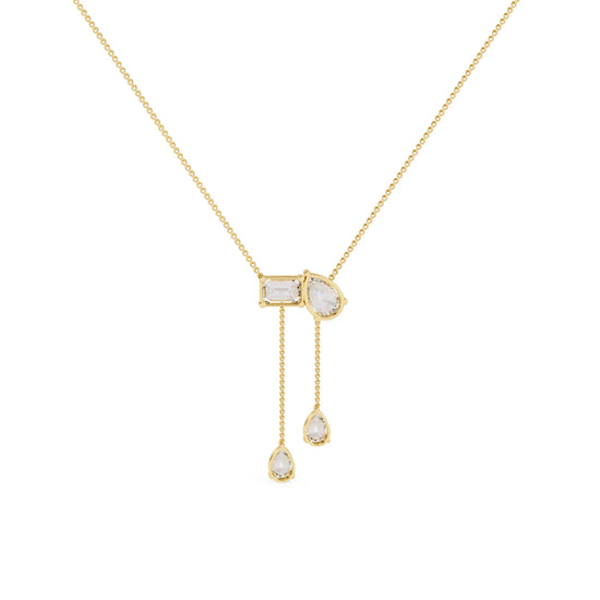 Duo Toi et Moi Lab Diamond Necklace