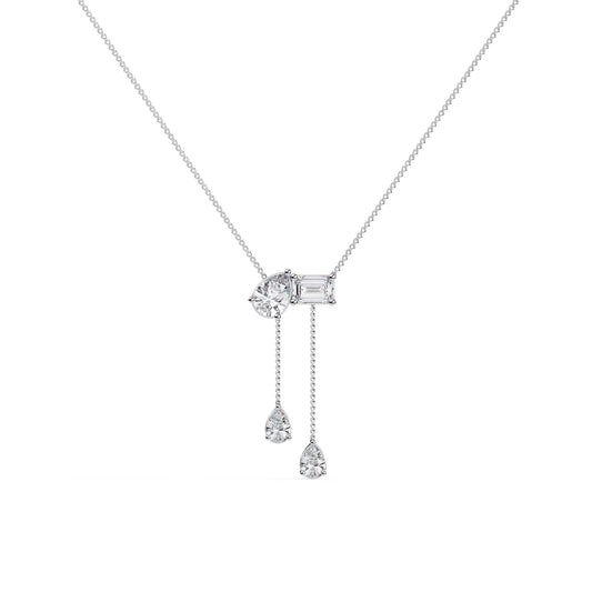 Duo Toi et Moi Lab Diamond Necklace
