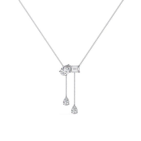 Duo Toi et Moi Lab Diamond Necklace