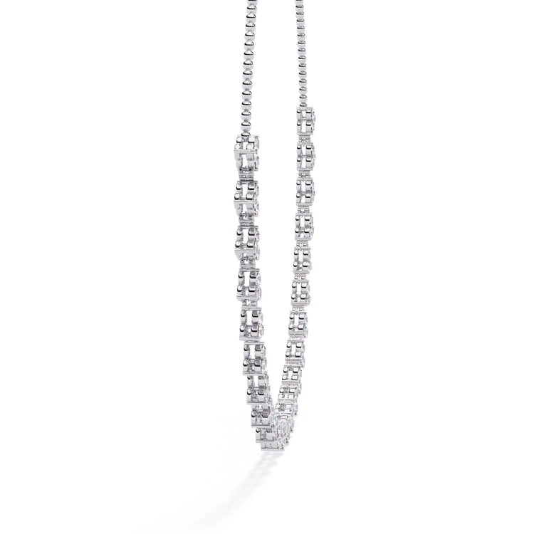 Petal Drop Sparkle Lab Diamond Necklace