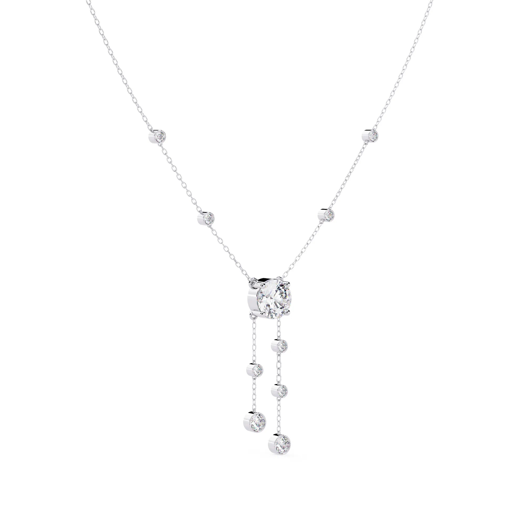 Shimmering Stream Moissanite Necklace