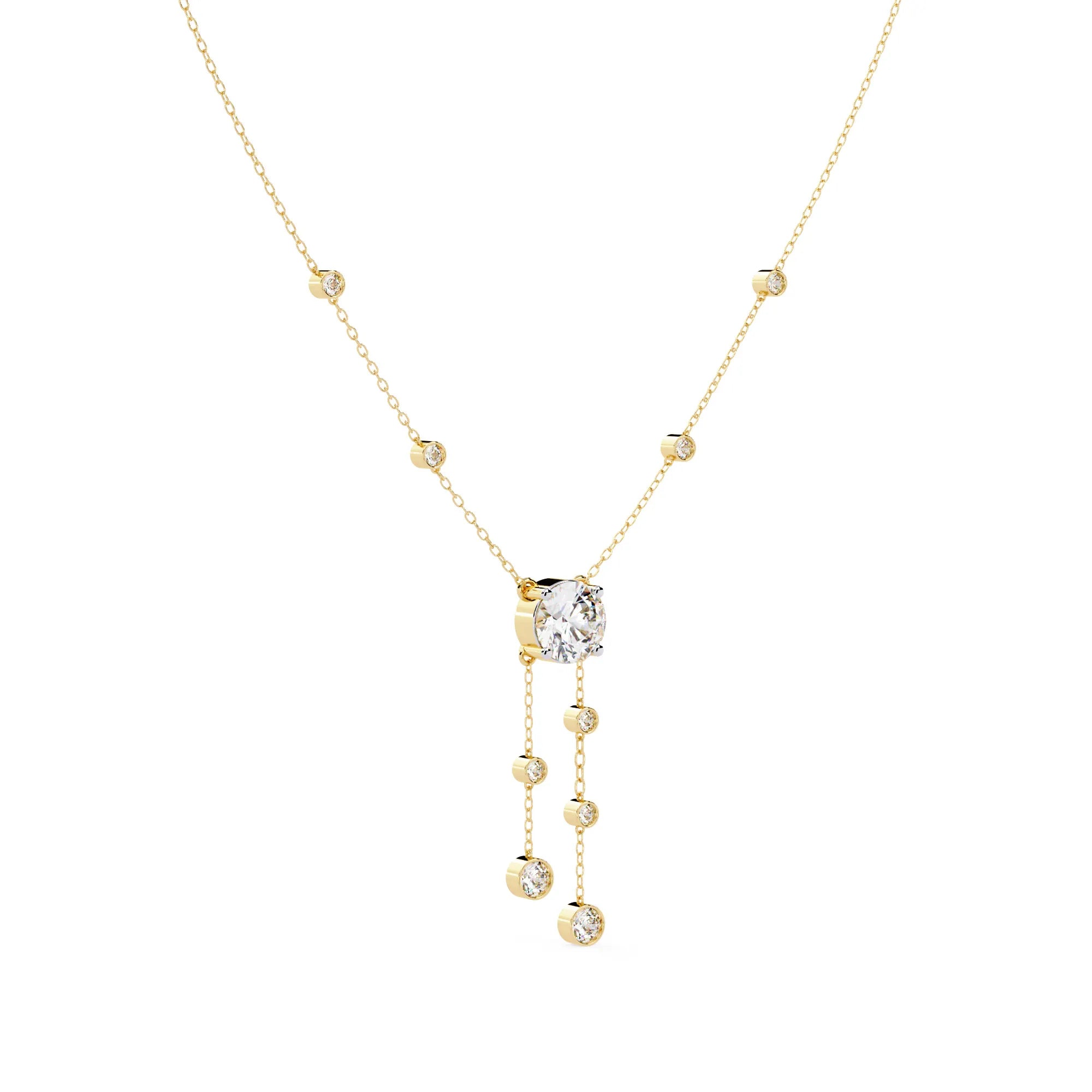 Shimmering Stream Moissanite Necklace