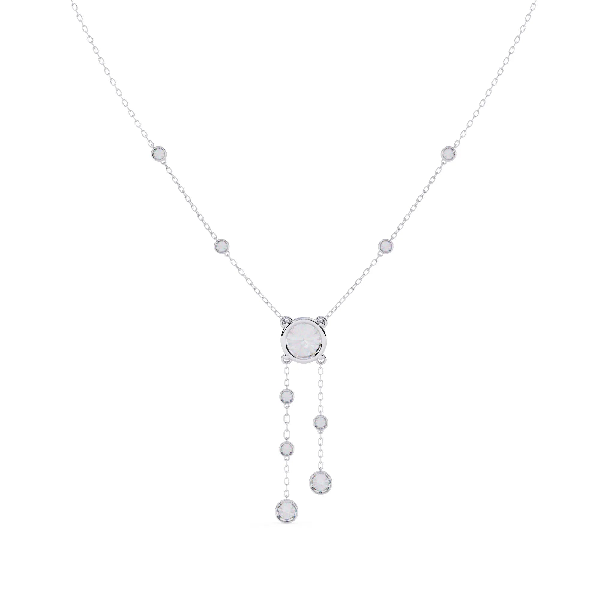 Shimmering Stream Moissanite Necklace