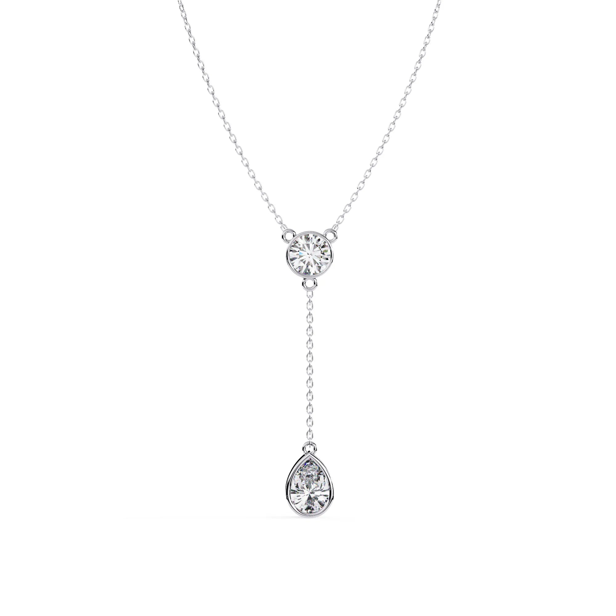 Radiant Drop Moissanite Necklace