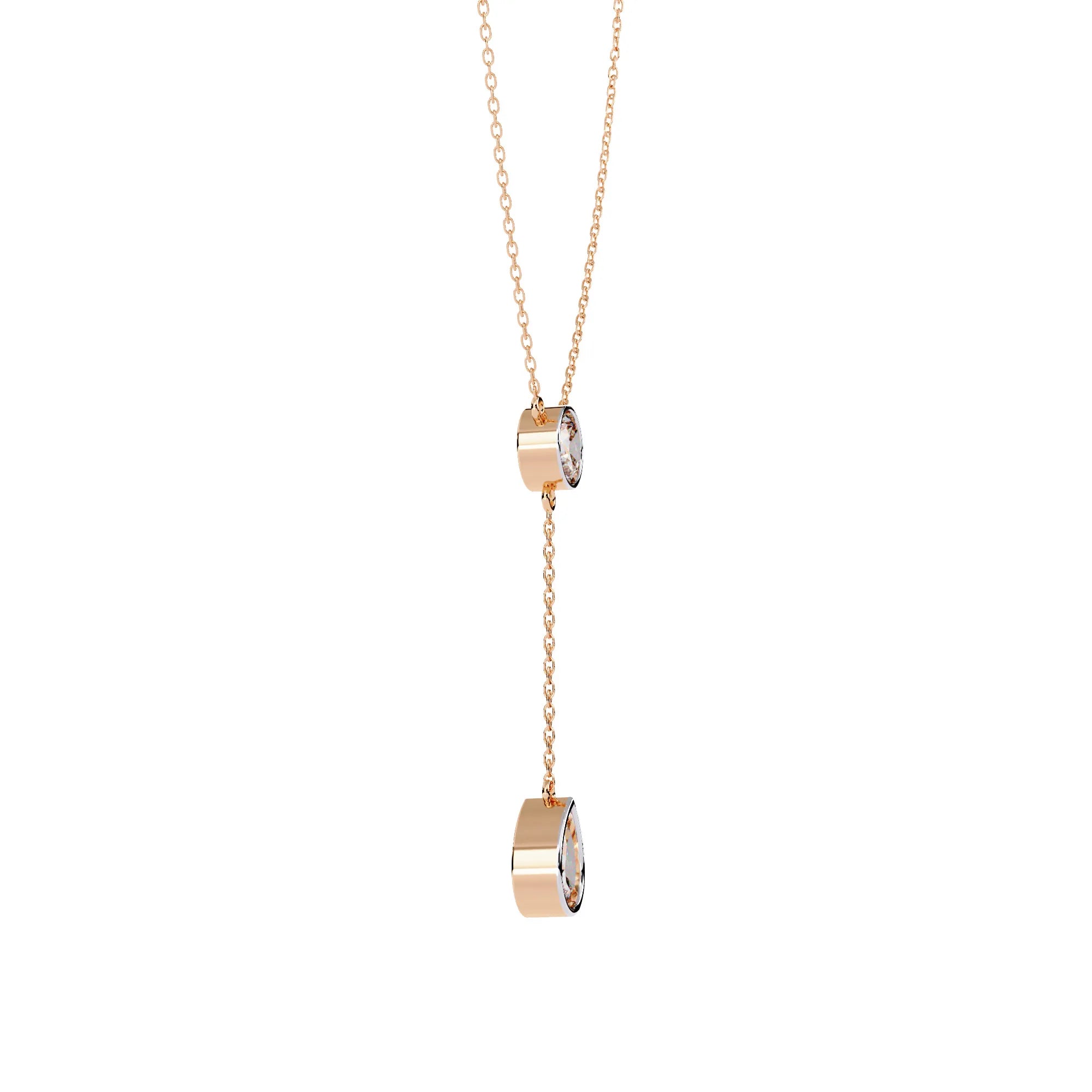 Radiant Drop Moissanite Necklace