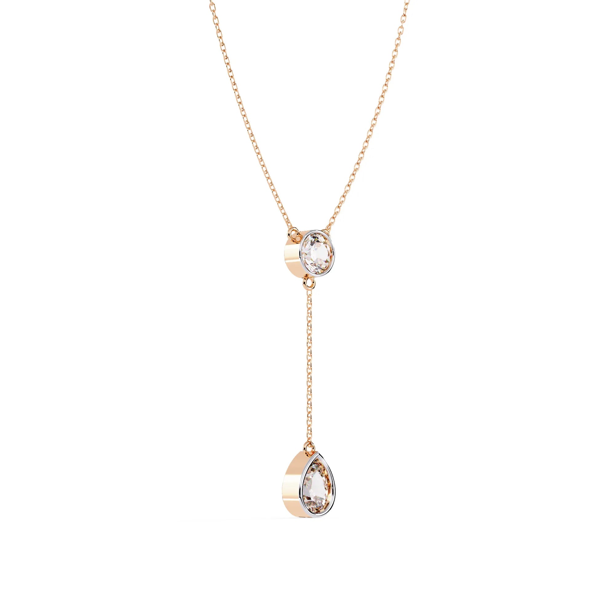 Radiant Drop Lab Diamond Necklace
