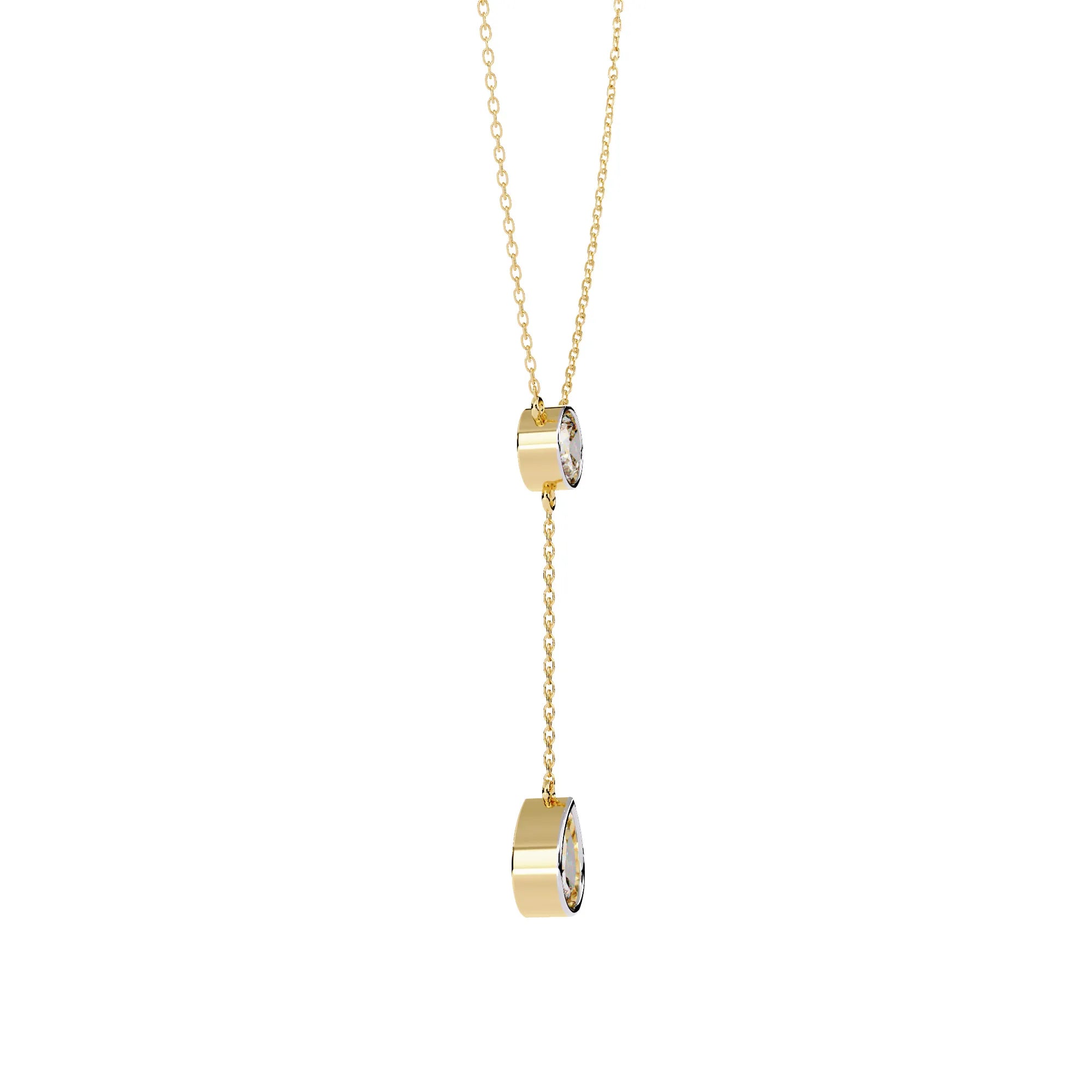Radiant Drop Lab Diamond Necklace