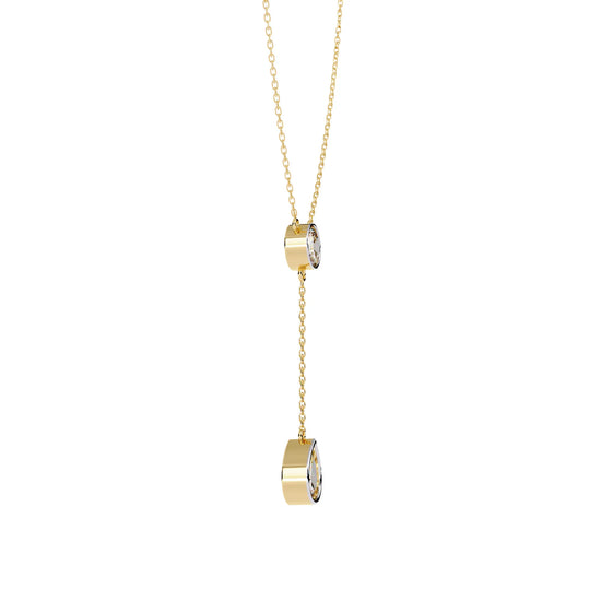 Radiant Drop Moissanite Necklace