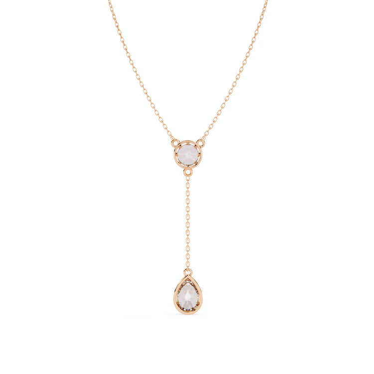 Radiant Drop Moissanite Necklace