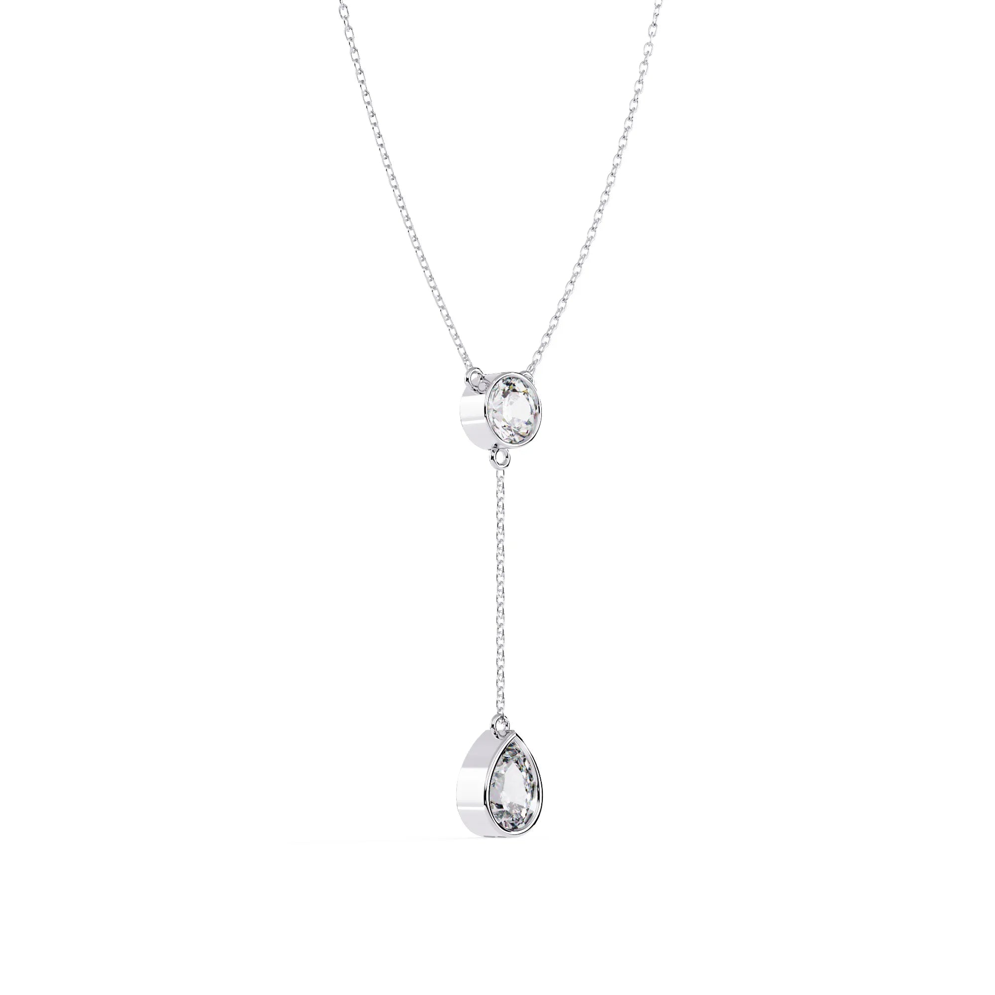 Radiant Drop Moissanite Necklace
