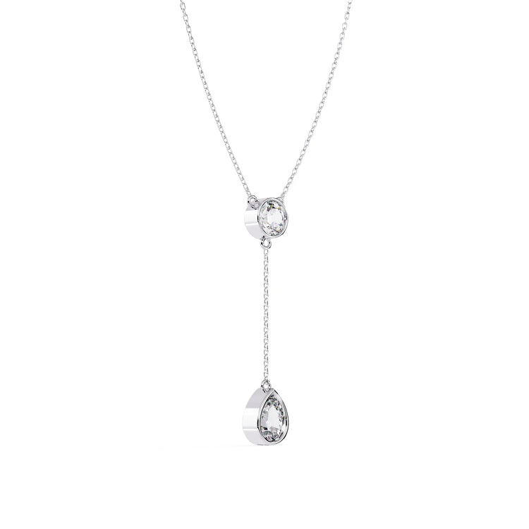 Radiant Drop Moissanite Necklace