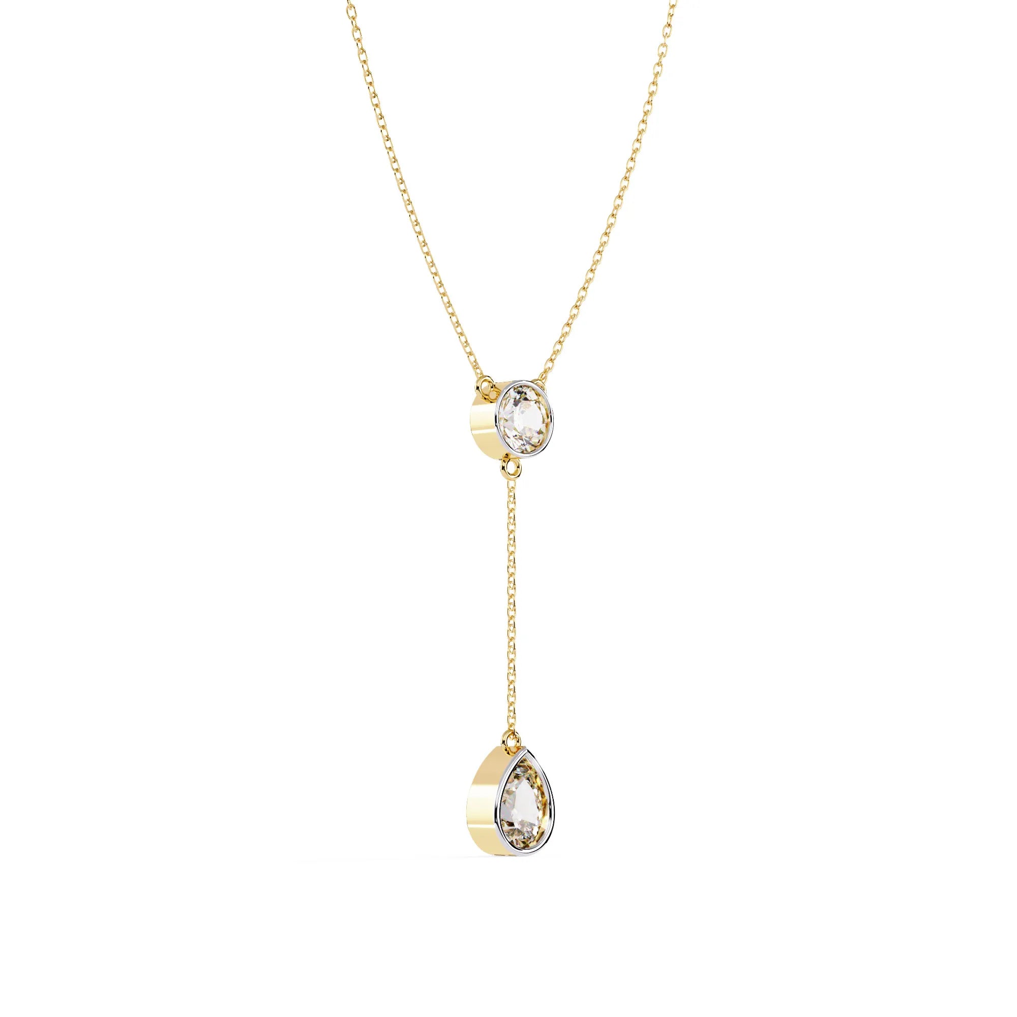 Radiant Drop Lab Diamond Necklace