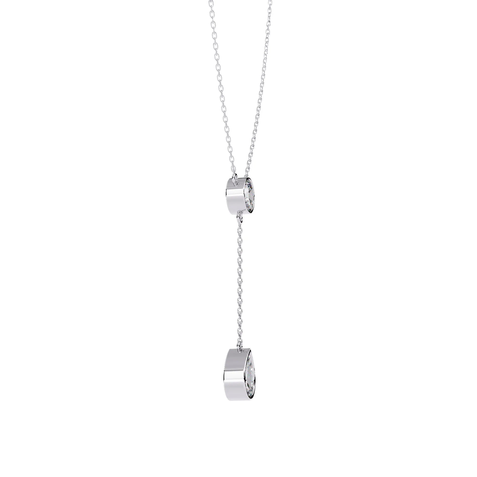 Radiant Drop Moissanite Necklace