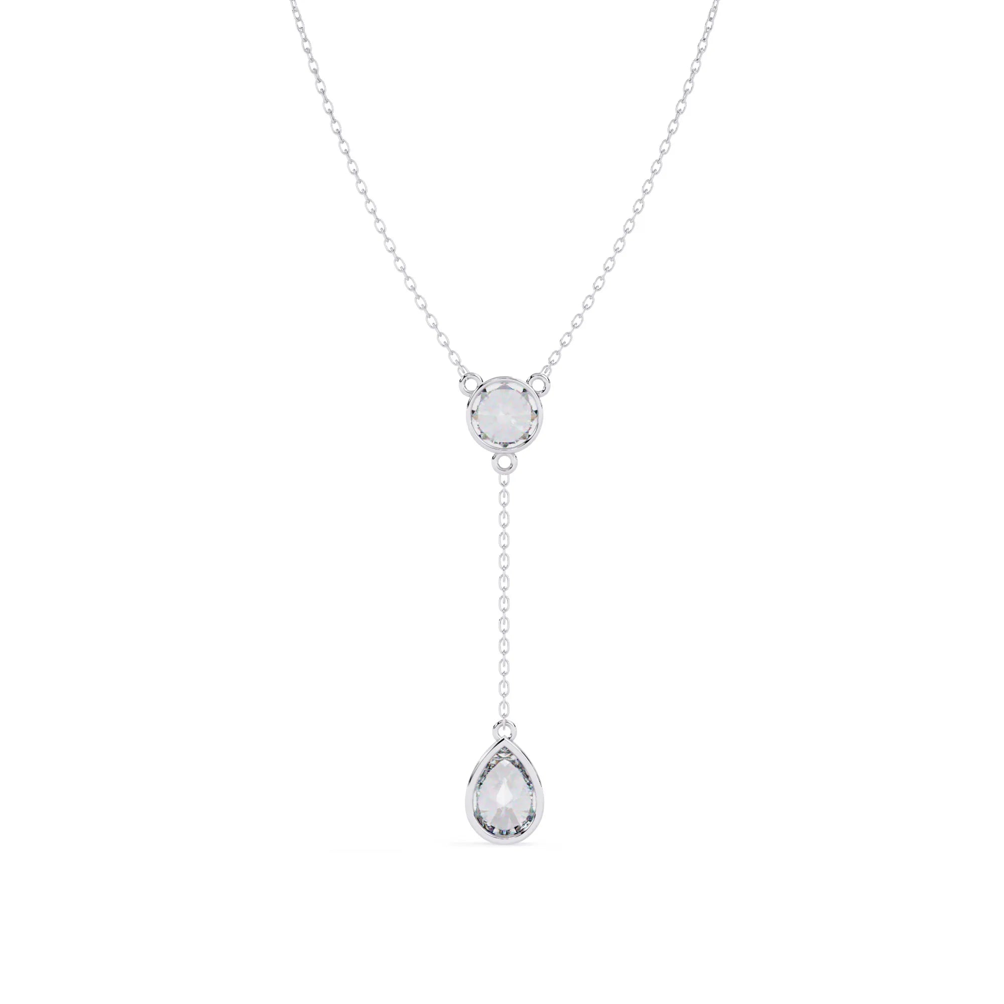 Radiant Drop Lab Diamond Necklace