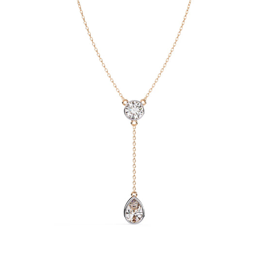 Radiant Drop Moissanite Necklace