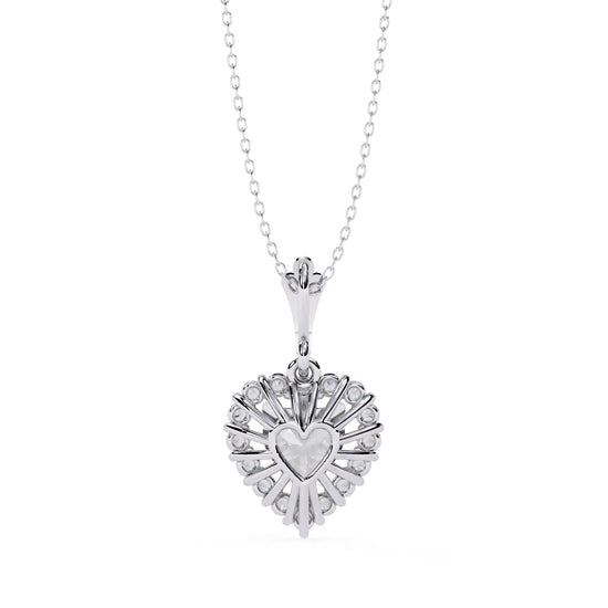 Timeless Heart Shaped Lab Diamond Necklace