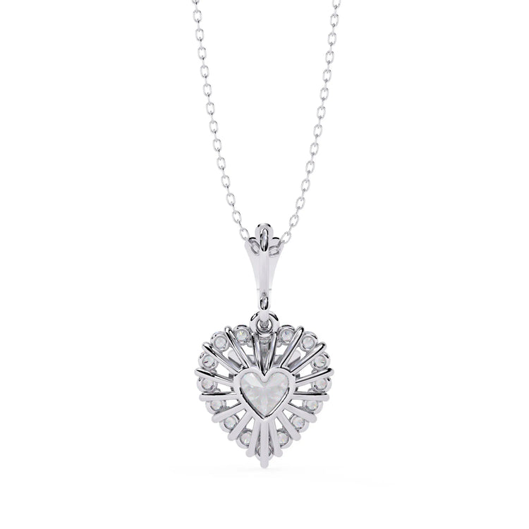 Timeless Heart Shaped Lab Diamond Necklace
