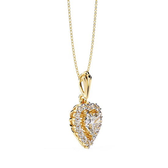 Timeless Heart Shaped Lab Diamond Necklace