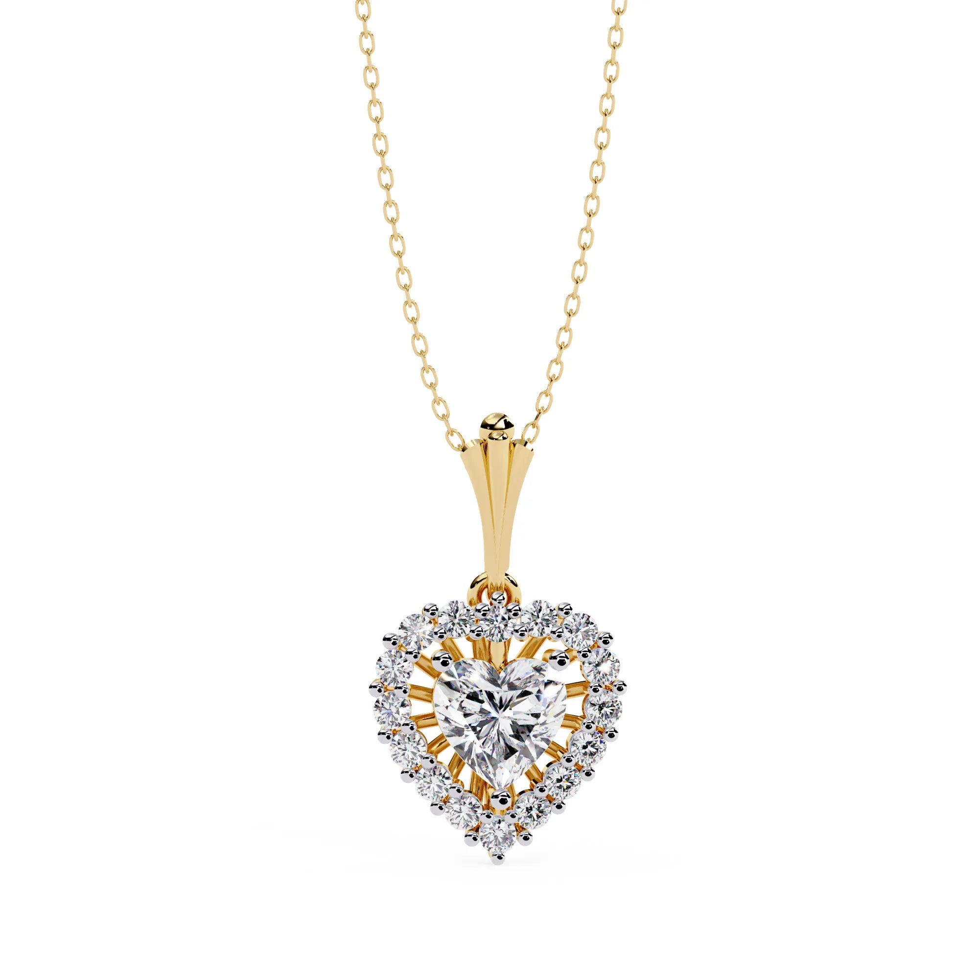 Timeless Heart Shaped Lab Diamond Necklace