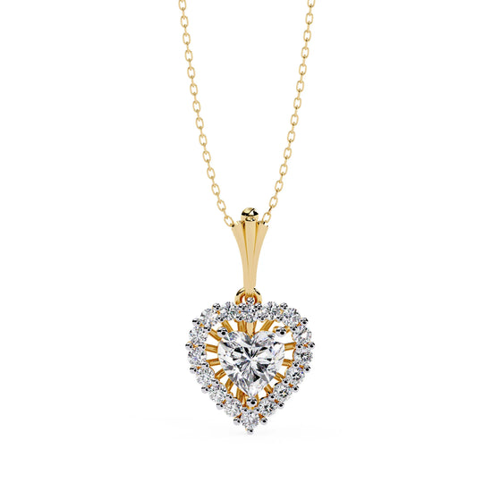 Timeless Heart Shaped Lab Diamond Necklace