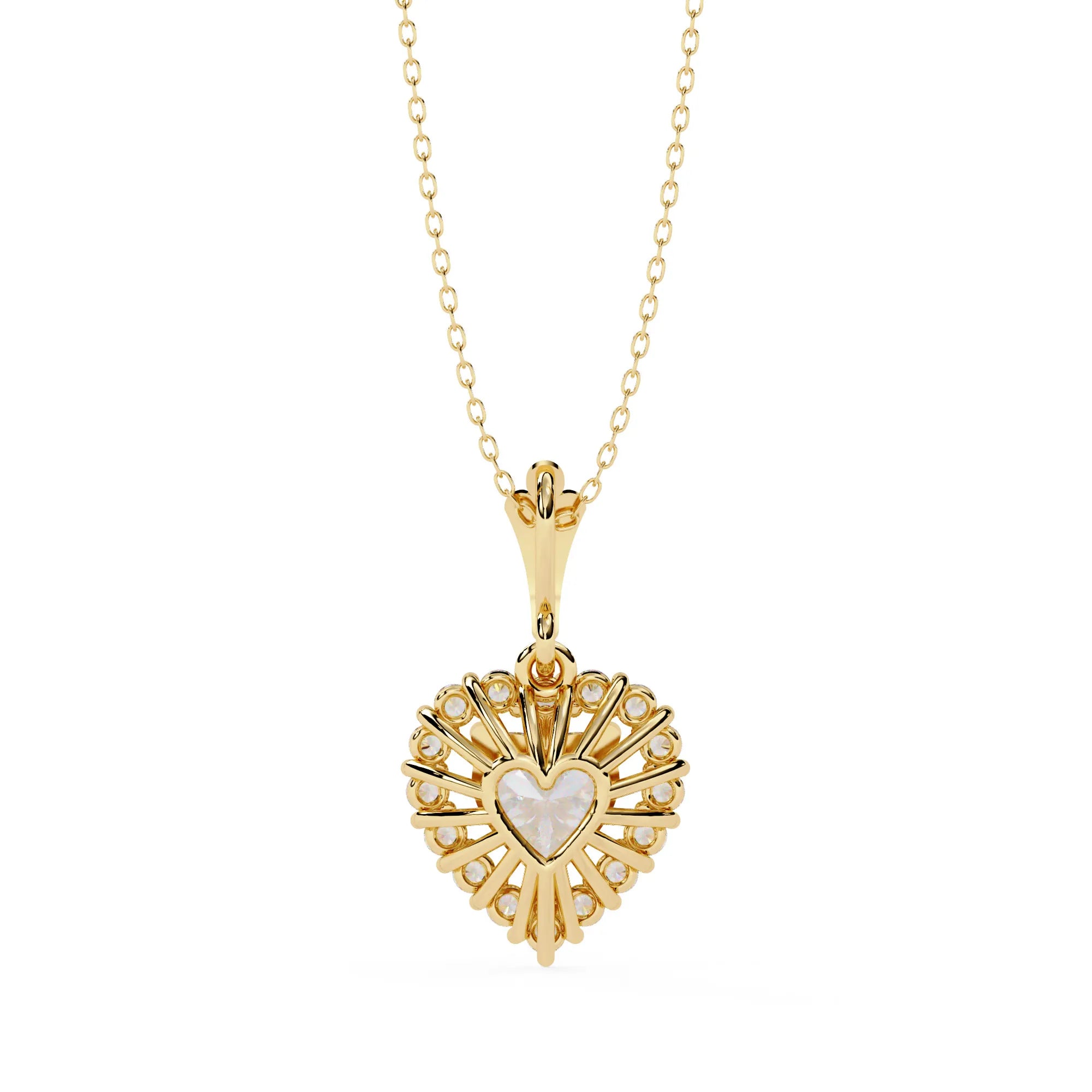 Timeless Heart Shaped Lab Diamond Necklace