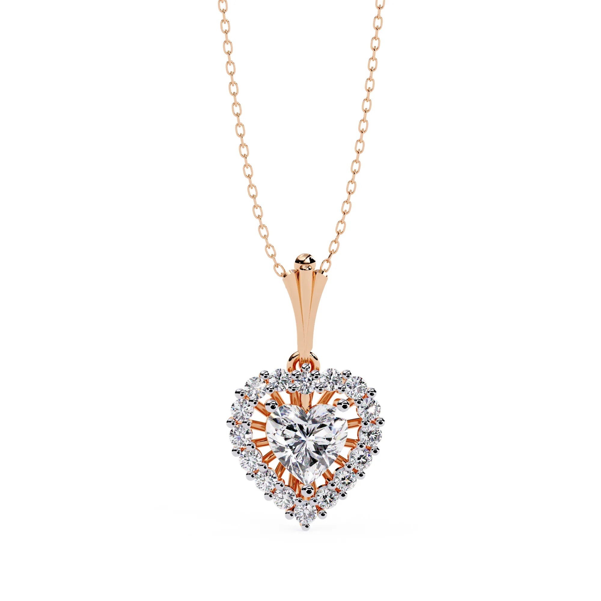 Timeless Heart Shaped Lab Diamond Necklace
